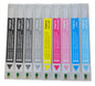 Set9 Refillable DTF HDR Pigment ink Cartridges fr Epson Stylus 7890/9890 Printer.