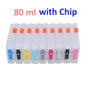 ARC Reuse  chips 80 ml  Empty Ink Cartridges T157 for  R3000.