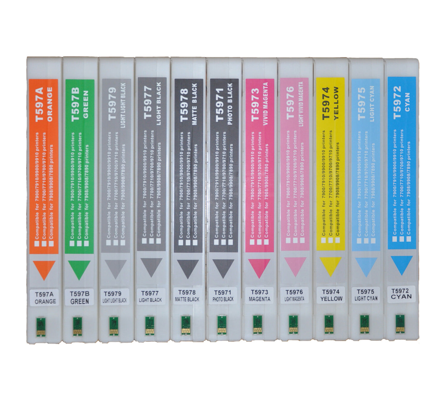 11pc HDR Pigment Ink Compatible Cartridge for Epson Stylus Pro 7900/9900 Printer.