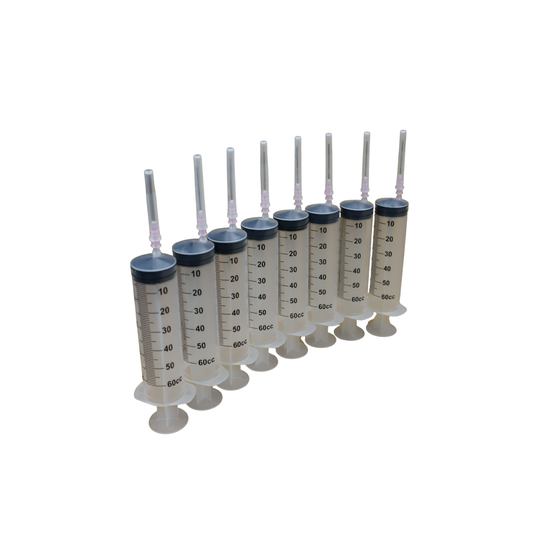Syringes 8 10ml each syringe with long tips for filling Refillable Ink Cartridges
